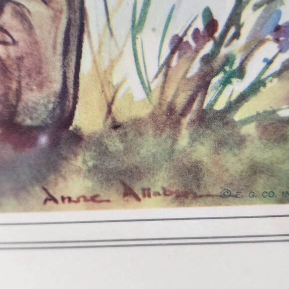 Vintage Anne Allaben Print Bubbles Print 1940s - Picture 3 of 6